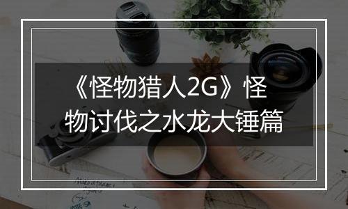 《怪物猎人2G》怪物讨伐之水龙大锤篇