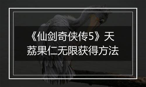 《仙剑奇侠传5》天荔果仁无限获得方法