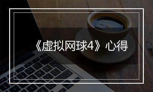 《虚拟网球4》心得