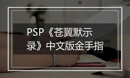PSP《苍翼默示录》中文版金手指