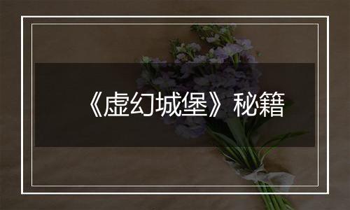 《虚幻城堡》秘籍