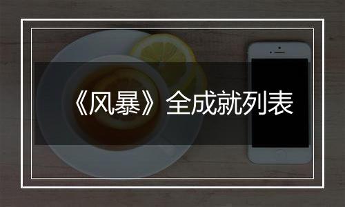 《风暴》全成就列表