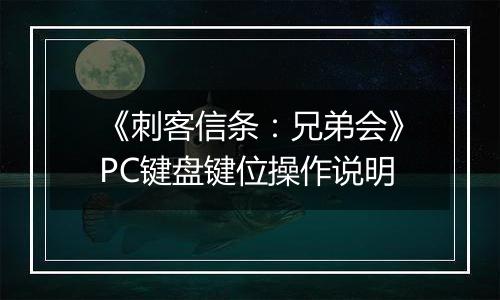 《刺客信条：兄弟会》PC键盘键位操作说明