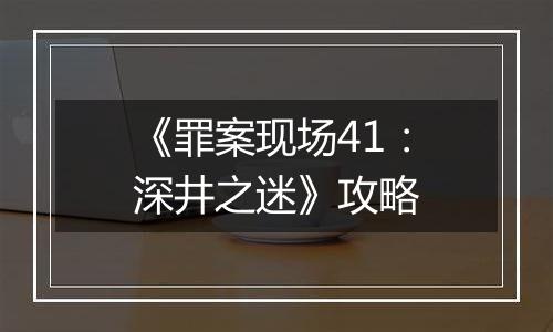 《罪案现场41：深井之迷》攻略