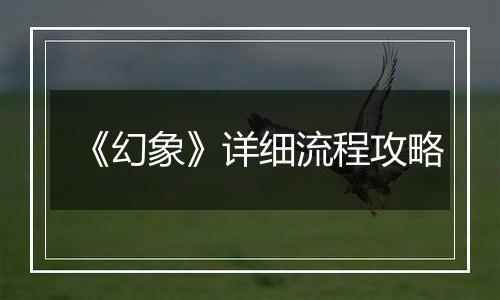 《幻象》详细流程攻略