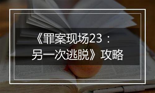 《罪案现场23：另一次逃脱》攻略