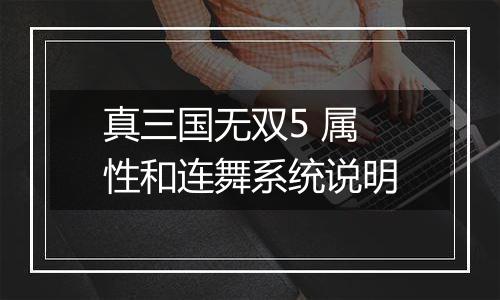 真三国无双5 属性和连舞系统说明