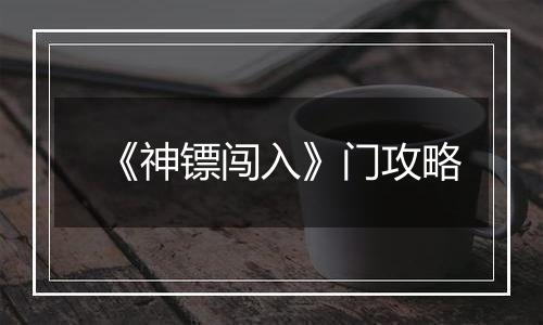 《神镖闯入》门攻略