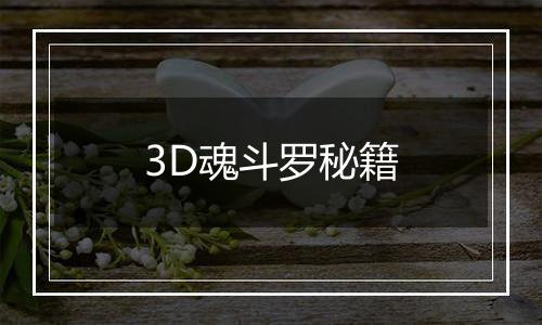 3D魂斗罗秘籍