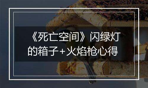 《死亡空间》闪绿灯的箱子+火焰枪心得
