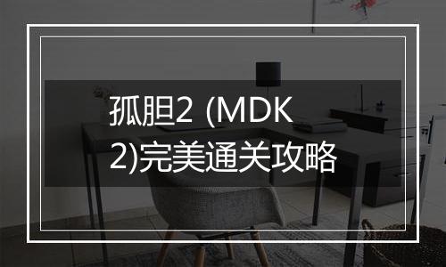 孤胆2 (MDK2)完美通关攻略