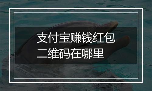 支付宝赚钱红包二维码在哪里