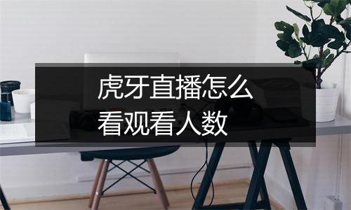 虎牙直播怎么看观看人数