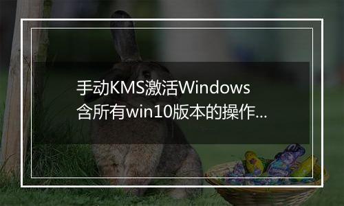 手动KMS激活Windows 含所有win10版本的操作方法