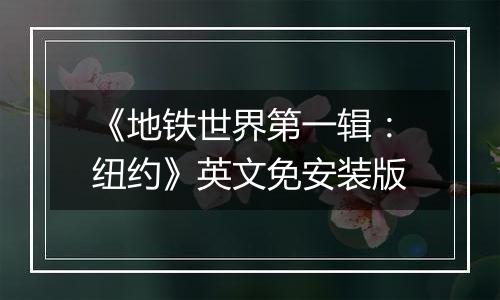 《地铁世界第一辑：纽约》英文免安装版