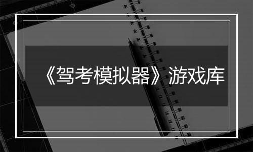 《驾考模拟器》游戏库