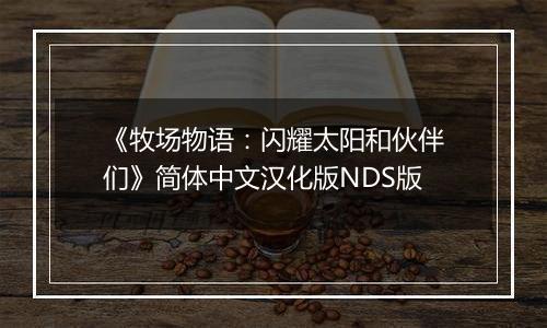 《牧场物语：闪耀太阳和伙伴们》简体中文汉化版NDS版