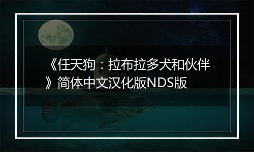 《任天狗：拉布拉多犬和伙伴》简体中文汉化版NDS版