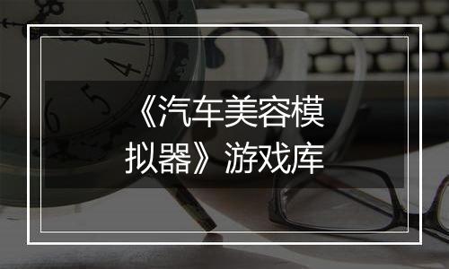 《汽车美容模拟器》游戏库