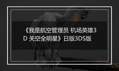 《我是航空管理员 机场英雄3D 关空全明星》日版3DS版