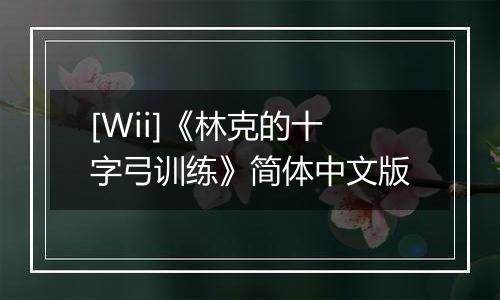 [Wii]《林克的十字弓训练》简体中文版