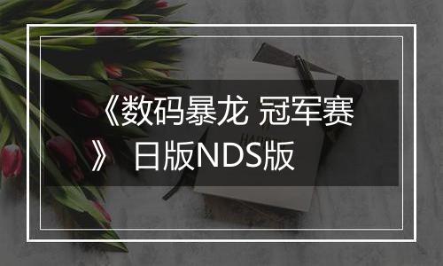 《数码暴龙 冠军赛》 日版NDS版