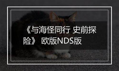 《与海怪同行 史前探险》 欧版NDS版