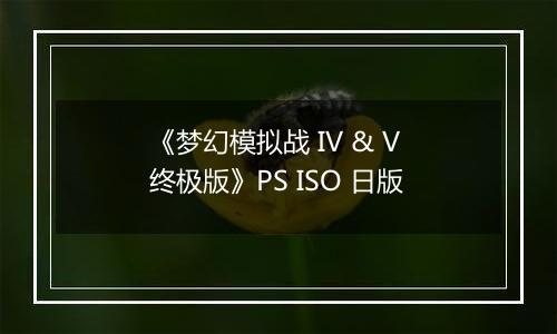 《梦幻模拟战 IV & V 终极版》PS ISO 日版