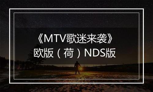 《MTV歌迷来袭》 欧版（荷）NDS版