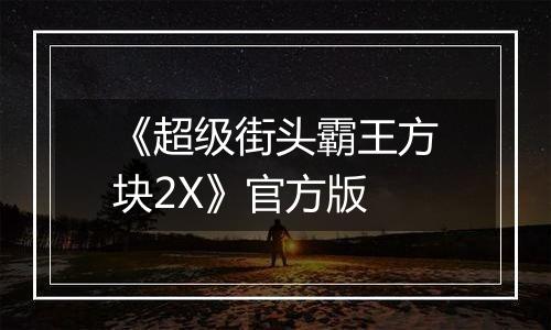 《超级街头霸王方块2X》官方版