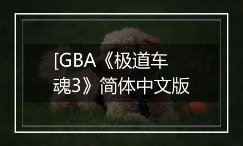 [GBA《极道车魂3》简体中文版