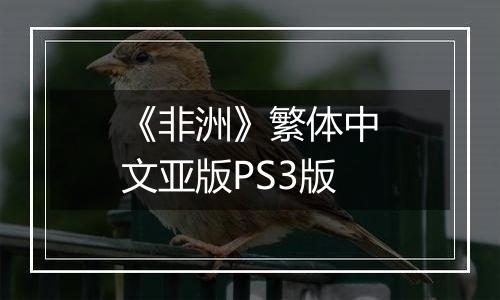 《非洲》繁体中文亚版PS3版