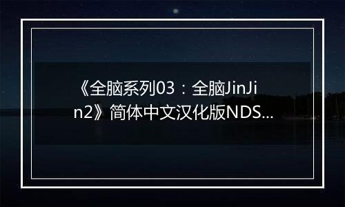 《全脑系列03:全脑JinJin2》简体中文汉化版NDS版