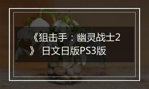 《狙击手：幽灵战士2》 日文日版PS3版