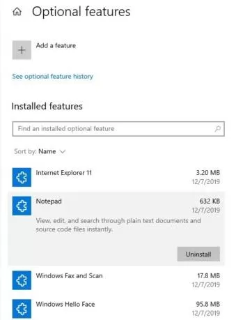 Windows 10新版记事本（Notepad）将成为可选功能