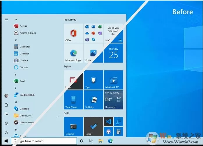 Win10新版开始菜单发布:删除动态磁贴换成主题感知磁贴