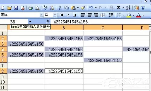 如何在Excel中输入身份证号?
