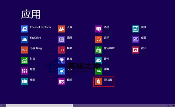 Win8系统打开阅读器应用的方法