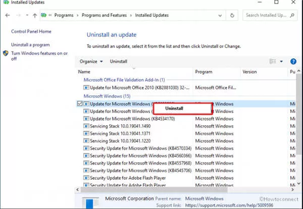 如何从Windows10 21H2、21H1和20H2卸载KB5010793?