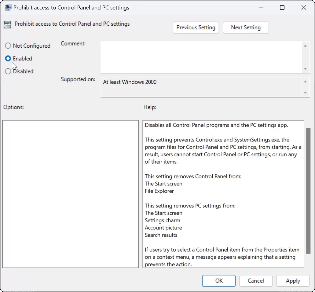 Windows 11如何阻止用户设置?