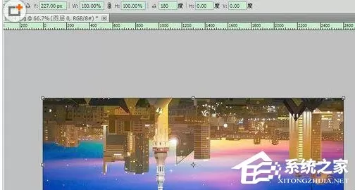 Adobe Photoshop怎么查看极坐标的位置?