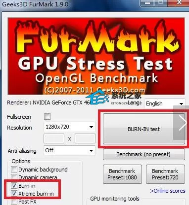 furmark烤机教程 furmark正确的烤机教程