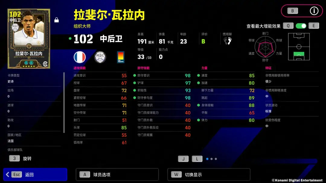 冷静从容,天生赢家,双增能史诗拉斐尔·瓦拉内即将登场!