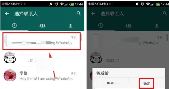 在WhatsApp中转发短信的具体操作